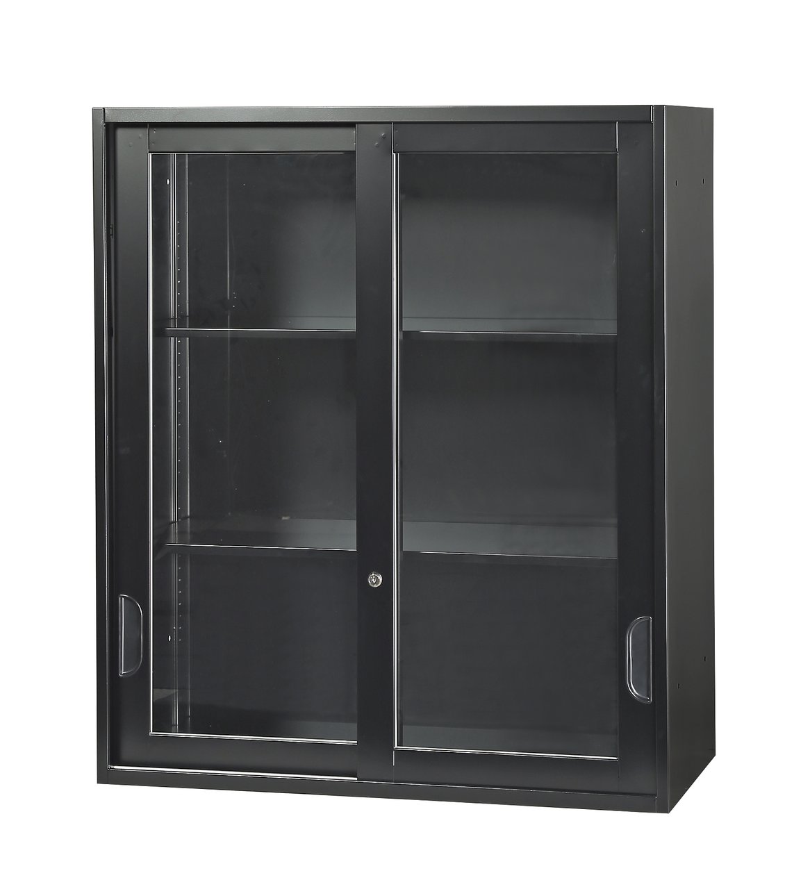 【収納家具】上置き/ガラス引き違い書庫【事務用品】【ブラック】
                        HOS
                                    新品
            