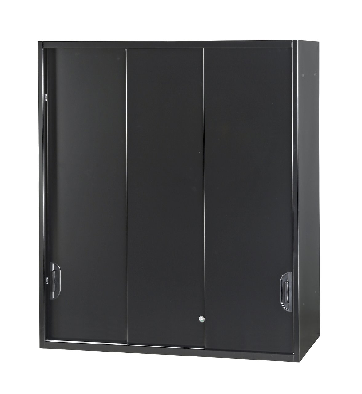 【収納家具】上置き/スチール3枚引き違い書庫【事務用品】【ブラック】
                        HOS
                                    新品
            