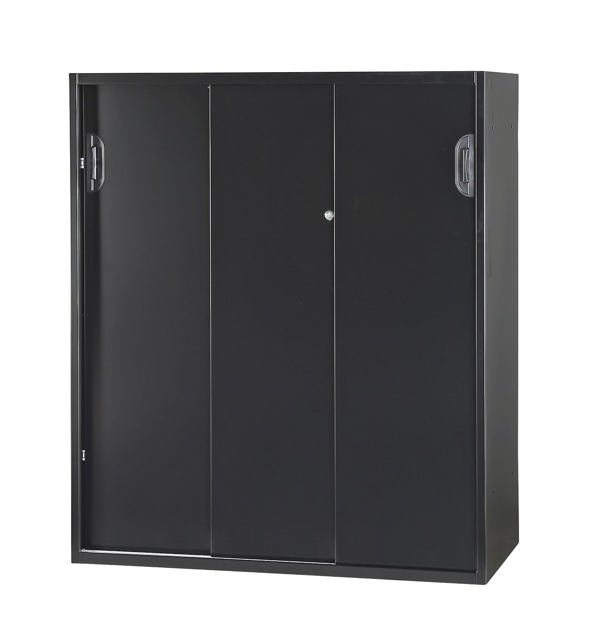 【収納家具】下置き/スチール3枚引き違い書庫【事務用品】【ブラック】
                        HOS
                                    新品
            