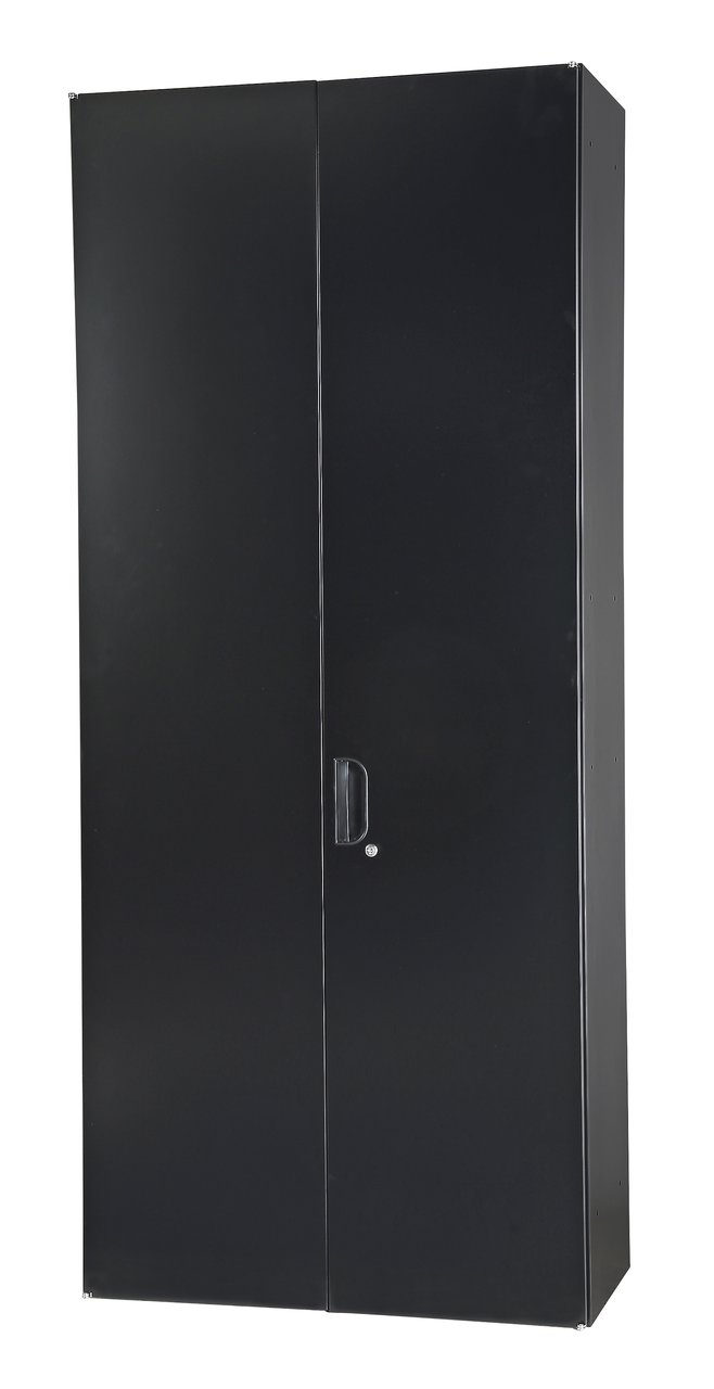 【収納家具】高さ2100mm/両開きワードローブ【事務用品】【ブラック】
                        HOS
                                    新品
            