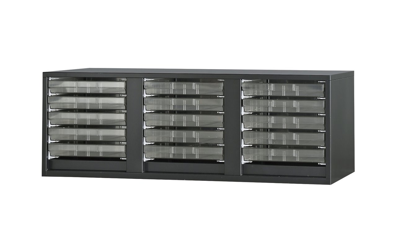 【収納家具】黒トレーA4浅3列5段/ビルトイン書庫【事務用品】【ブラック】
                        HOS
                                    新品
            