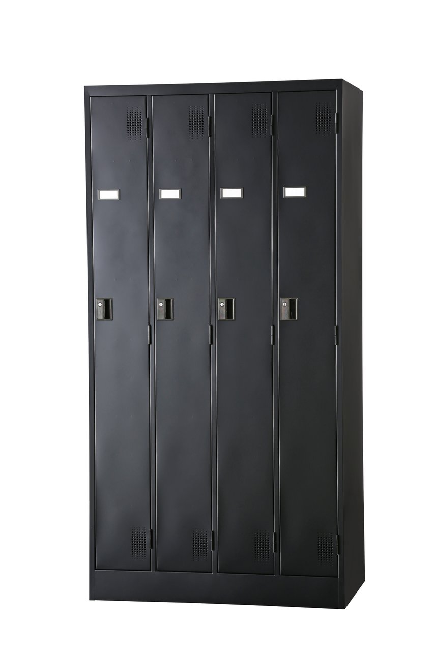 【収納家具】 3人用ロッカー/シリンダー錠
【事務用品】【ブラック】
                        TLKロッカー 
                                    新品
            