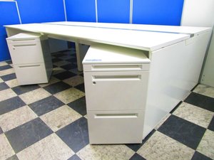 【フリーアドレスデスク】オカムラ製プロユニットフリーウェイ！！起業・営業マンが多い事務所におすすめ【ワゴン付きのセット商品】