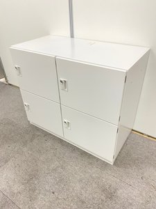 【状態良好品】
小型で場所を取りません！
清潔感をもたらすホワイト！
■内田洋行/エルレージ/未使用品