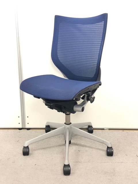 【中古】バロンメッシュ   オカムラ（okamura） 肘無ローバックチェア