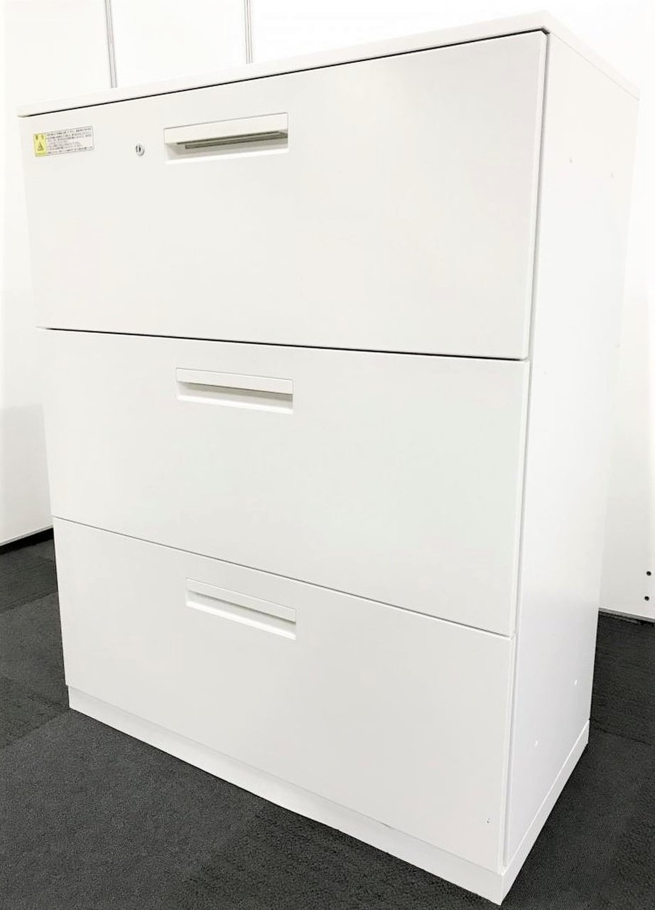 【ファイル書類をスッキリ整理！】■ウチダ　　3段ラテラル書庫　天板付【オフホワイト】

                        HS
                                    中古
            