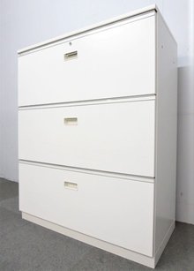 【2台入荷！】｜3段ラテラル書庫｜キャビネット｜ホワイト｜天板付き！※奥行400mm　【中古家具】【新大阪】【北摂】【淀川区】【北区】
