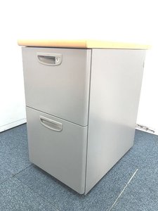 【定価約6万円！！天板ナチュラルカラーの2段脇机の入荷です！！】■ナイキ