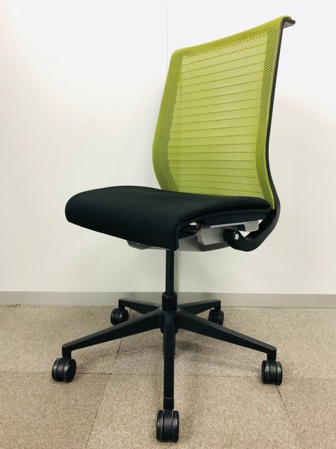 【中古】シンクチェア（座:布  Steelcase（スチールケース） 肘無ハイバックチェア