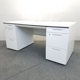 【ホワイト】【両袖机】【上長席】【コクヨ製】【綺麗】【Aランク】【人気色】【ISシリーズ】
