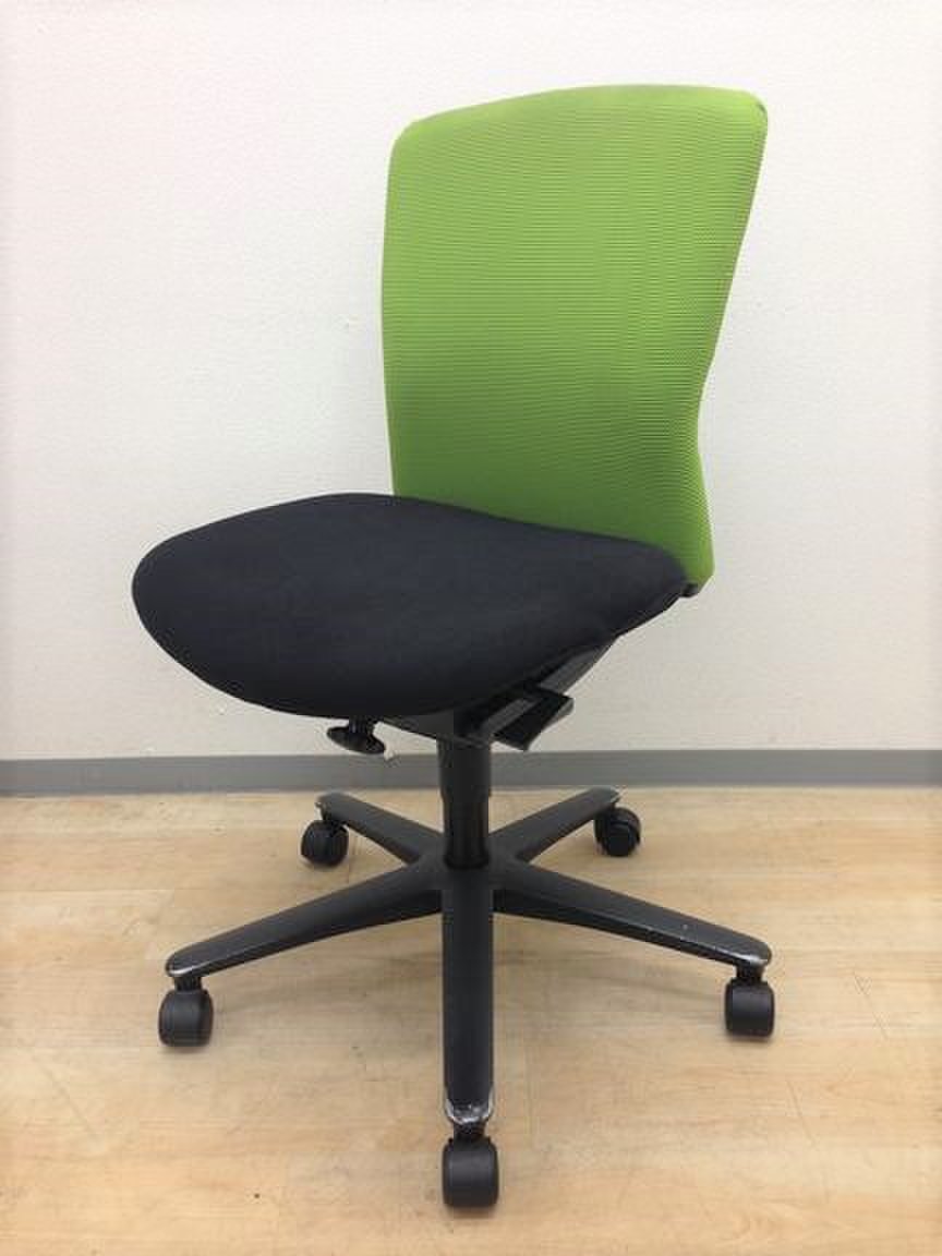 【国内メーカー】内田洋行製　ルディオ　グリーンカラー　肘なしローバックチェア【リクライニング】【関西倉庫在庫】
                        ルディオ 
                                    中古
            