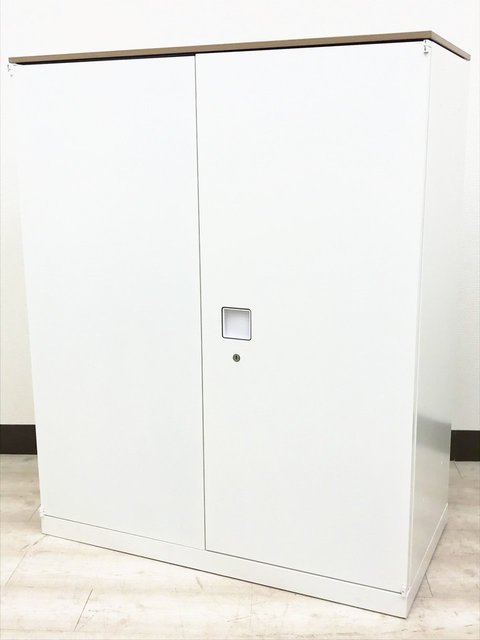 【中古】レクトライン   オカムラ（okamura） ローキャビネット／両開き