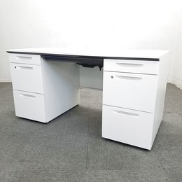 【6台入荷】 コクヨ KOKUYO 両袖デスク iSシリーズ ホワイト 大容量 収納 配線ダクト 【中古品】【新大阪】【北区】【淀川区】【北摂】【起業】