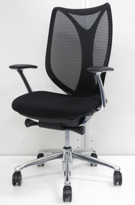 【即納可能！】【ハイクラスチェア】 オカムラ okamura サブリナ 肘置 デザインアーム ブラック 前傾 テレワークにオススメ！！ 【中古品】【新大阪】【北区】【淀川区】【北摂】【起業】