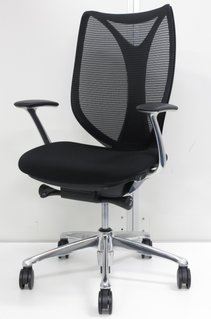 【即納可能！】【ハイクラスチェア】 オカムラ okamura サブリナ 肘置 デザインアーム ブラック 前傾 テレワークにオススメ！！ 【中古品】【新大阪】【北区】【淀川区】【北摂】【起業】