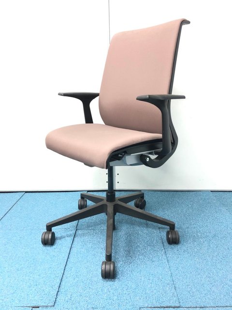 【中古】シンクチェア（座:布  Steelcase（スチールケース） 肘付ハイバックチェア