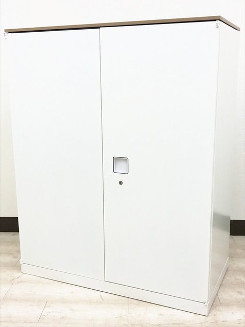 【中古】レクトライン   オカムラ（okamura） ローキャビネット／両開き