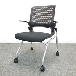 【ネスティングチェア】コクヨ製　オルディナ　ブラックカラー　【コンパクト収納】【軽量】