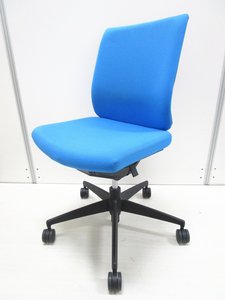 【肘無チェア】コクヨ/ウィザード/ブルー【今流行りの明るいカラー！】