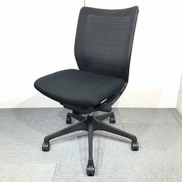 メッシュで快適に◆オカムラ｜ヴィスコンテ｜ブラック｜プラキャスター｜【中古品】