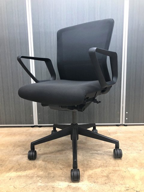 【中古】エルフィ  ELA2-00B ウチダ（UCHIDA) 肘付ハイバックチェア