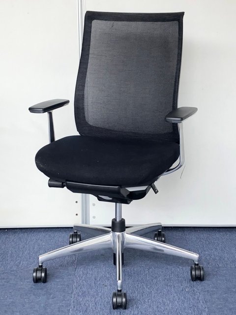 【中古】ベゼル（アルミポリッシュ脚）  CRS-G2800 コクヨ（KOKUYO） 肘付ハイバックチェア