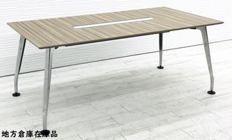 幅1800【4～6名様利用がおすすめ】コクヨ製おしゃれデザインデスク｜SAIBI【木目調】【OI】遠方外部倉庫在庫の為、配送費・納品日はお問い合わせください