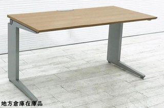 プロユニット｜天板1400mm｜天板：ネオウッドミディアム｜脚部：スキップシルバー【OI】遠方外部倉庫在庫の為、配送費・納品日はお問い合わせください