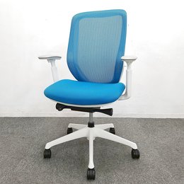 【テレワークで大人気！】オカムラ（okamura）シルフィ（Sylphy）/ブルーグリーン/ハイバック/アジャストアーム付/ホワイトボディ