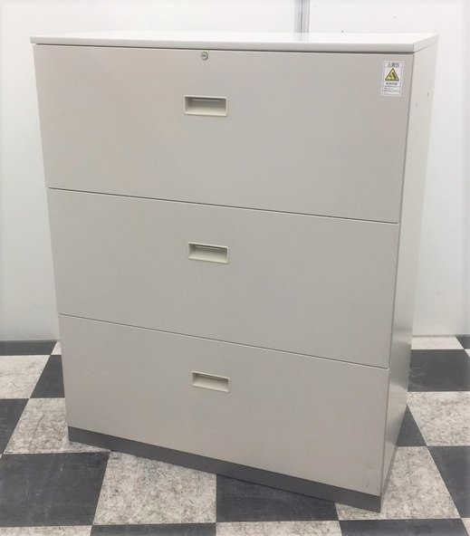 【ラテラル書庫でもっとも広く普及しているタイプ！】コクヨ（KOKUYO）BWNシリーズ　3段ラテラル　／色：ニューグレー
