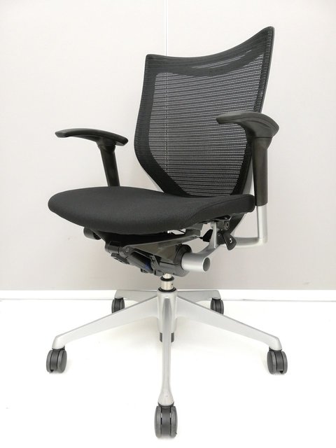 【中古】バロン   オカムラ（okamura） 肘付ローバックチェア