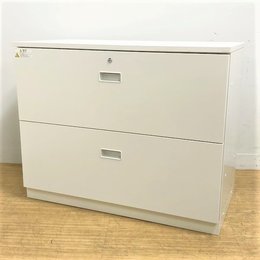 引き出し下部目立つへこみありでお安く　天板付き　デスクと同じ高さH720のラテラル色　イトーキ　シンライン