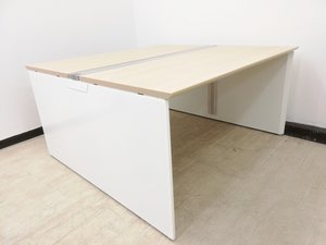 W1600 オカムラ製　フリーアドレスデスク　フリーウェイ　ナチュラル