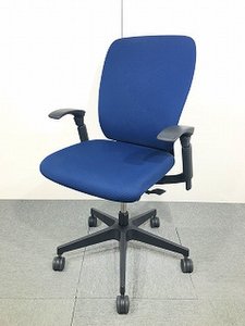 イトーキ製　フルゴシリーズ　ブルー　肘付きハイバック【関西倉庫在庫】