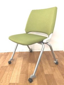 特別価格！！【定価約5万円！！癒し系グリーンカラーのネスティングチェアの入荷です！！】内田洋行/FM-350

