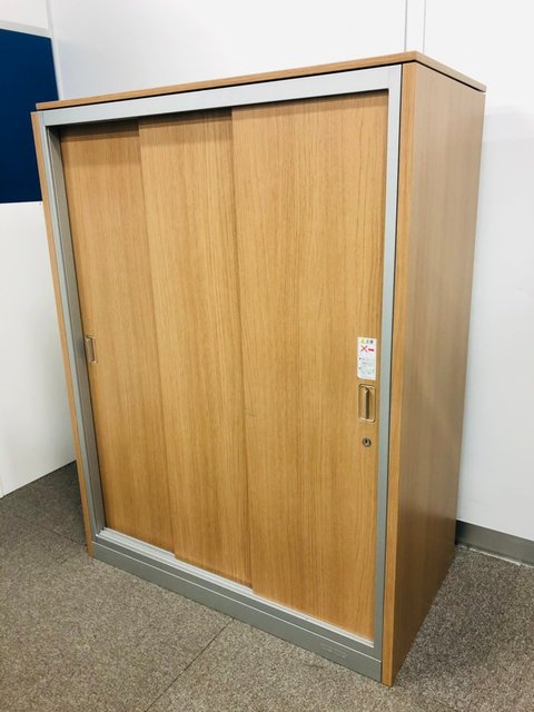 【中古】レクトライン   オカムラ（okamura） ローキャビネット／引き違い