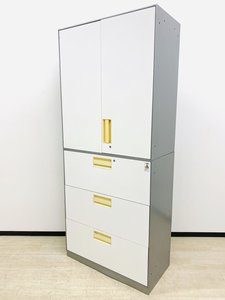 【上下書庫】【両開き（上）×3段ラテラル（下）】【コクヨ】【ユニフレックス】