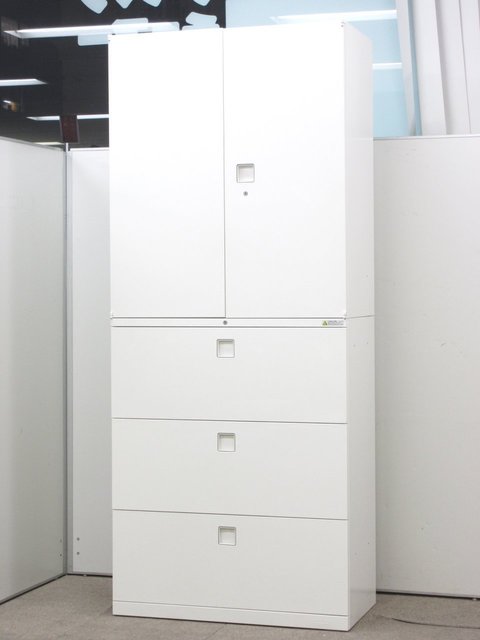 【中古】レクトライン  下：4B73ZC　上：4B33ZF オカムラ（okamura） ハイキャビネット／その他