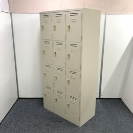 【これ1台で12名分の収納スペースが確保できます！】ライオン事務機製 3列×4段ロッカー