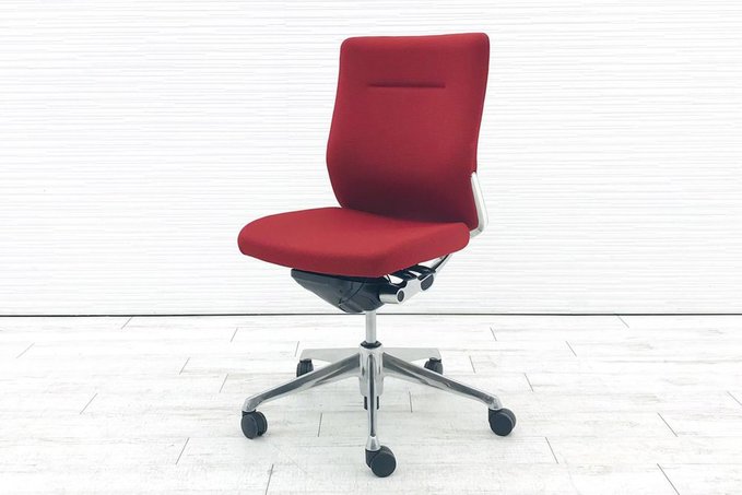 【中古】コーラル   オカムラ（okamura） 肘無ローバックチェア