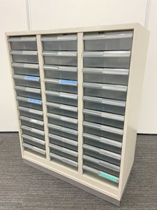 3列11段クリスタルトレイキャビネット書庫