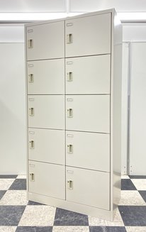 【10人用多人数ロッカー】オカムラ(okamura)/FZ/ニューグレー/シリンダー錠◆フリーアドレスと相性良好