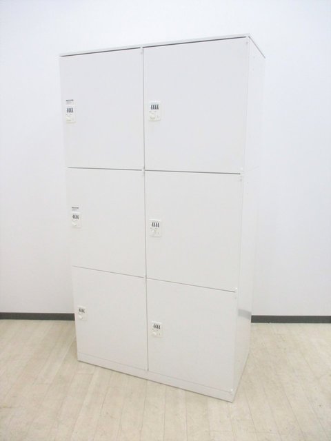 【中古】レクトライン  4B25YE　ZA75 オカムラ（okamura） 6人用更衣ロッカー