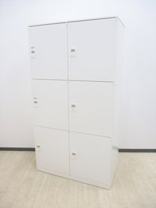 【流行りのパーソナルロッカー】オカムラ製　レクトライン　6人用【フリーアドレスデスクと相性抜群！】【ダイヤル錠】