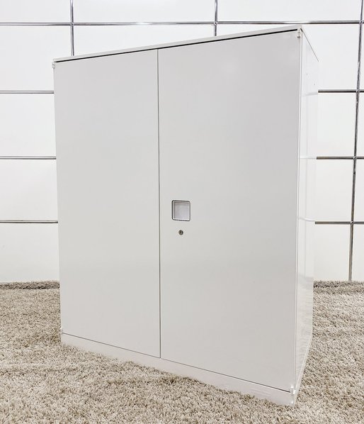 【中古】レクトライン   オカムラ（okamura） ローキャビネット／両開き