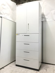 【レア商品！】4段ラテラル+両開きの書庫セット　内田洋行製　　収納　本棚