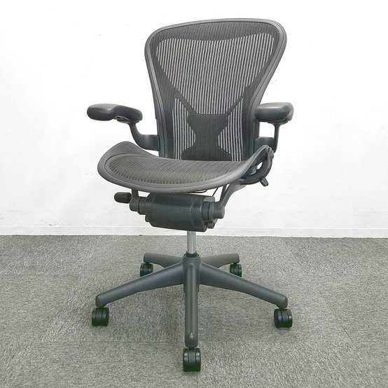 【中古】アーロンチェア  AE113PWB-0004 Herman Miller（ハーマンミラー） 肘付ハイバックチェア