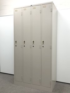 4人用！！【定価約8万円！！シリンダー式！！ニューグレーカラー4人用ロッカーの入荷です！！】■内田洋行■システムロッカー