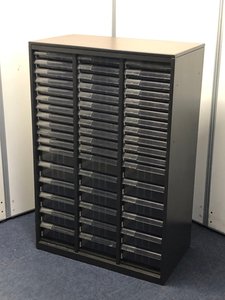 浅型と深型混在タイプのクリスタルトレイ｜ブラック＆ローズカラー｜書類整理　