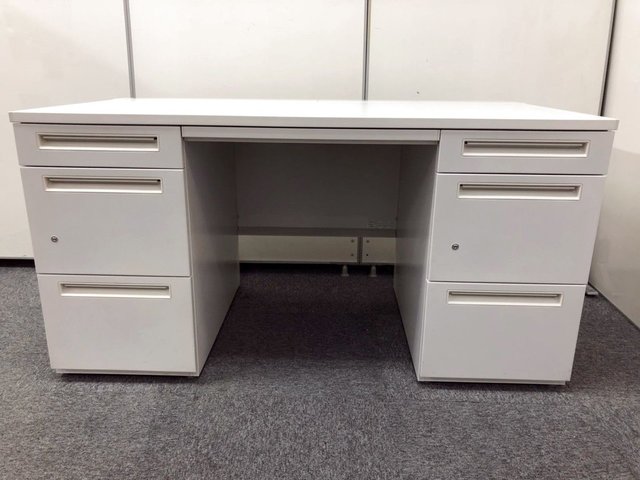 【中古】スカエナ デスク   5－110－6600 ウチダ（UCHIDA) 両袖机